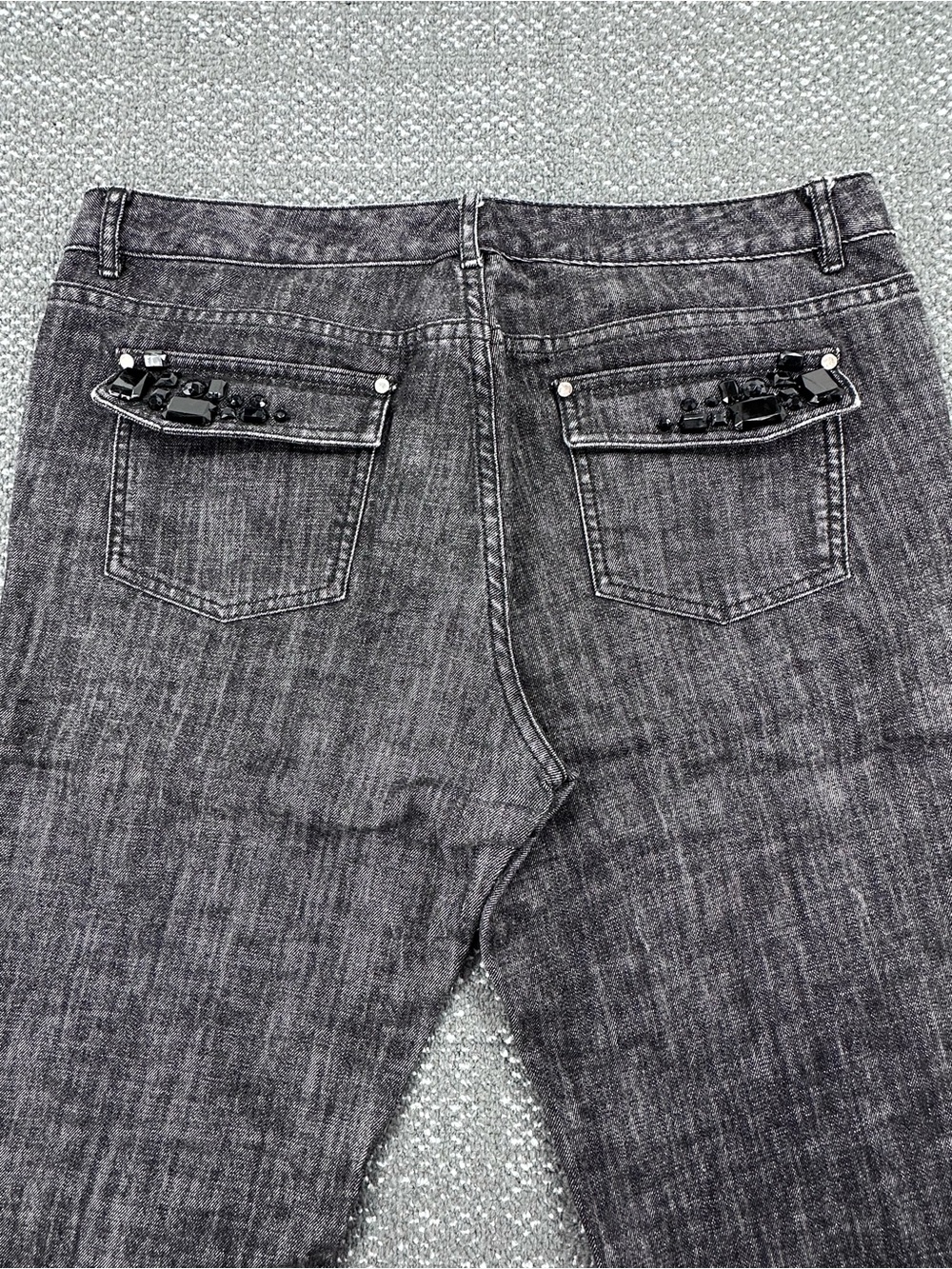 Michael Kors Black Acid Wash Denim Straight Jeans - Women’s